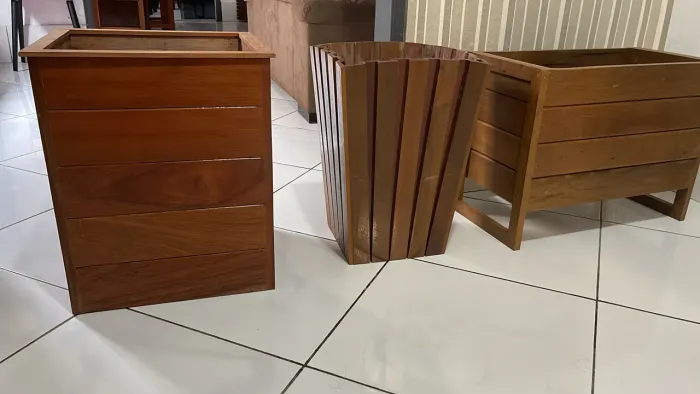 Vasos madeiras é cachepô