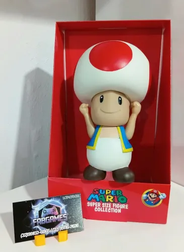 Boneco Toad da coleção Super Mario. NOVO. Aqui na LOJA FABGAMES. Loja física