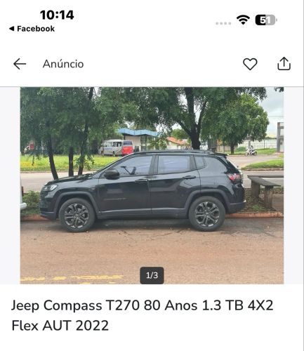 Imagem de Jeep Compass T270 80 Anos 1.3 TB 4X2 Flex AUT 2022