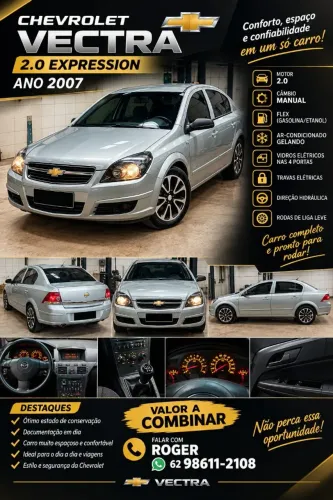 Chevrolet Vectra Expression 2.0 MPFI Flexpower MEC 2007