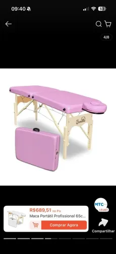 Maca de massagem portátil Barelle rosa