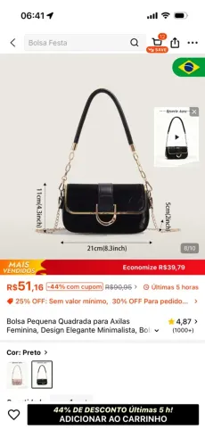 Bolsa da SHEIN semi nova por apenas R$29,90