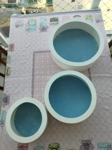 3 Nichos redondos para fixação da parede