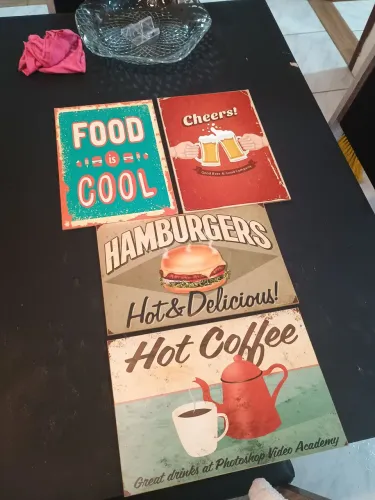 Kit 4 placas decorativas