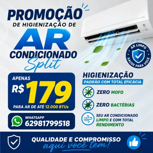 Higienização ar condicionado split Promoção