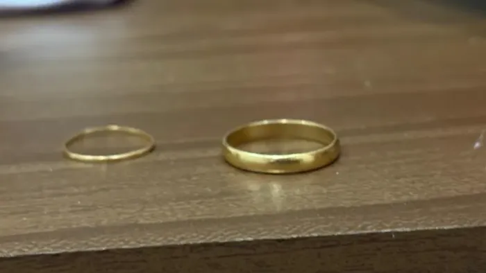 Aliança 2.9 gramas ouro 18 k