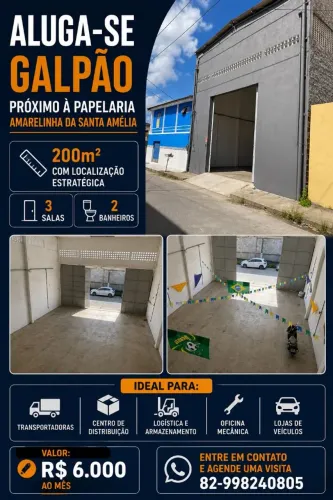 Galpão 200m² com Mezanino