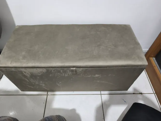 Baú grande em Veludo 90x40x 44 cm 