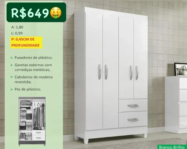 Guarda Roupa Solteiro R282
