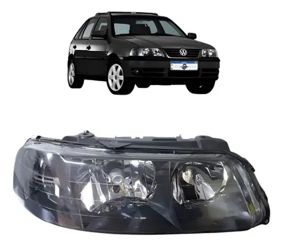 Farol Saveiro Gol Parati G3 Duplo 99 05 Máscara Negra Ld Direito/passageiro