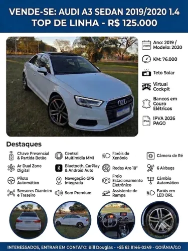 Audi A3 A3 Sed. P. Plus Tech 1.4 Flex TFSI TIP 2020
