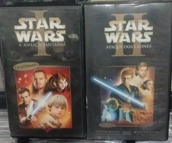STAR WARS VHS 1 E 2 - 180 FRETE GRATIS