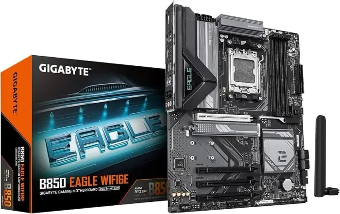 Placa mãe B850 Gigabyte Eagle AMD AM5, ATX, DDR5, 3x M.2, WIFI6E - Nova