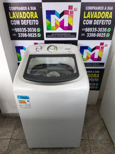 Máquina de lavar Consul 9 kg, funcionando perfeitamente com garantia de 3 meses
