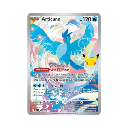 Articuno - Pokémon 30 anos Celebração. Arte Especial