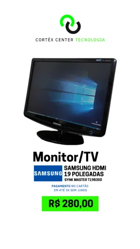 Monitor/TV SAMSUNG, com HDMI de 19 POLEGADAS (SYNK MASTER T19B300)