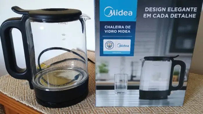 Chaleira elétrica de vidro Top Fill Midea 1,8l - KGL17P1 - 110V, 1200W
