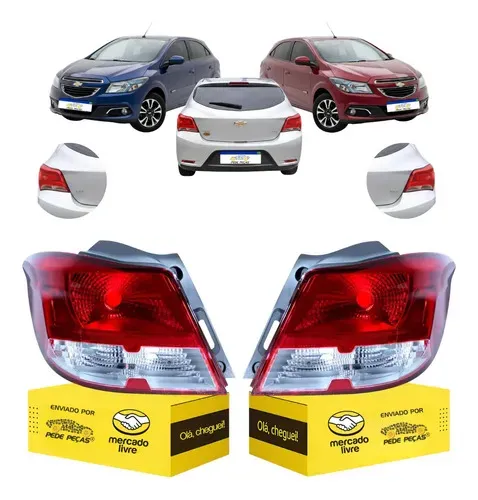Par Lanterna Onix Hatch 2013 14 15 16 Joy 17 18 2019 Cristal Ambos Lados