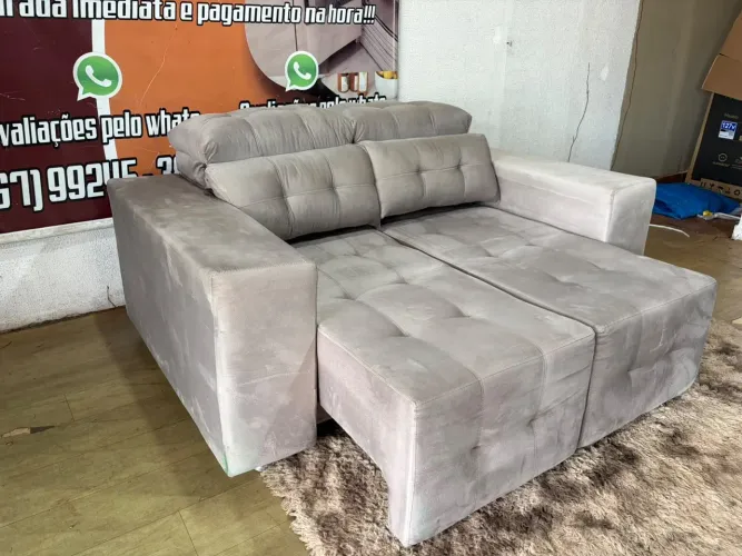 Sofá retrátil reclinável sem uso perfeito ! 