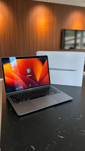 MacBook Air M1 13 8GB + Caixa e Carregador - Bateria 100%