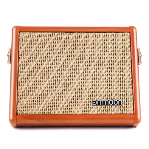 Ammoon amplificador de guitarra e violão com entrada de microfone - bateria interna