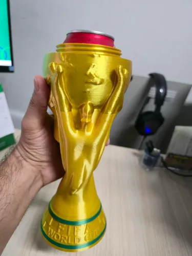 Taça copa do mundo - porta latinha