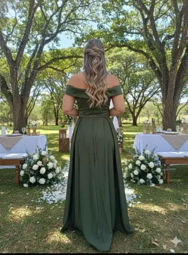 Vestido verde oliva
