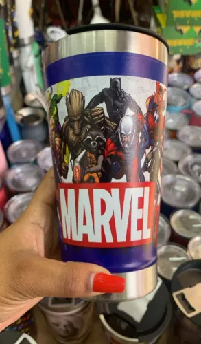 Copo térmico personalizado  Marvel 