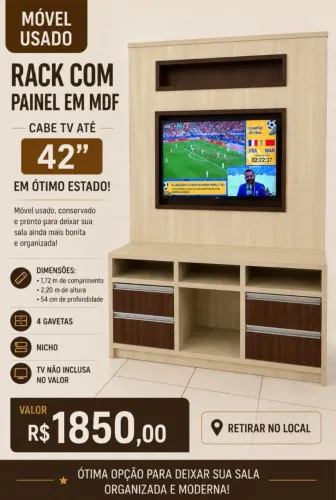 Rack com painel
