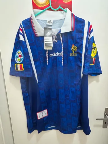 Camisa seleção Francesa 1996 Retrô com Pach 