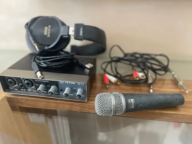Kit Interface + Microfone + Fone
