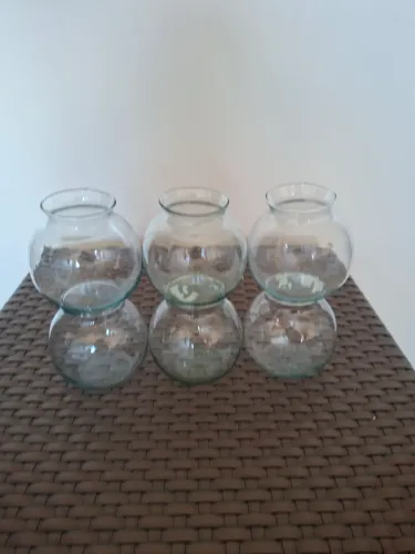 16 Vasos de Vidro Decorativos