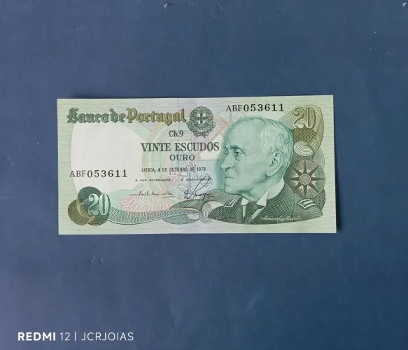 Cédula portuesa 20 escudos nova 1978