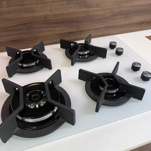 Cooktop Fischer 4 Queimadores Gás Mesa Vidro Branco Bivolt Infinity Novo