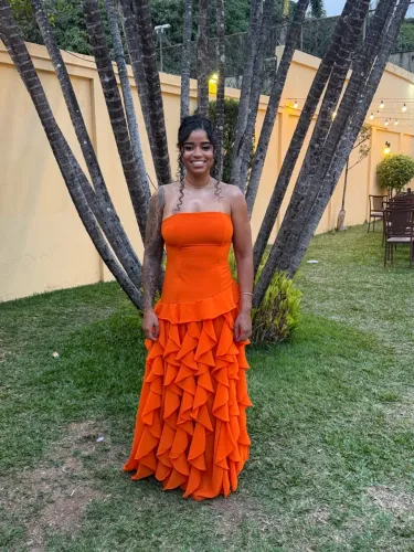 Vestido de Festa Laranja