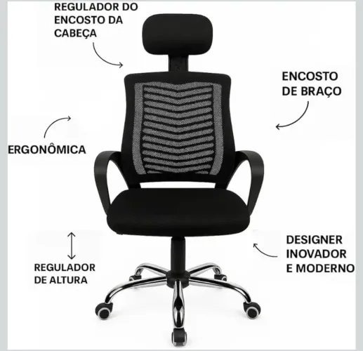 Cadeira de Escritório Ergonomica NUNCA USADA