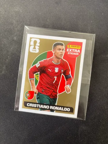 Figurinha Gold Cristiano Ronaldo (CR7) - Copa do Mundo 2026 Panini - Rara!
