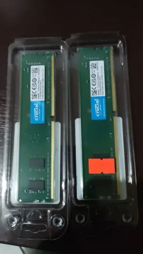 Memória ddr4 16gb 2 pentes de 8g crucial 3200mhz
