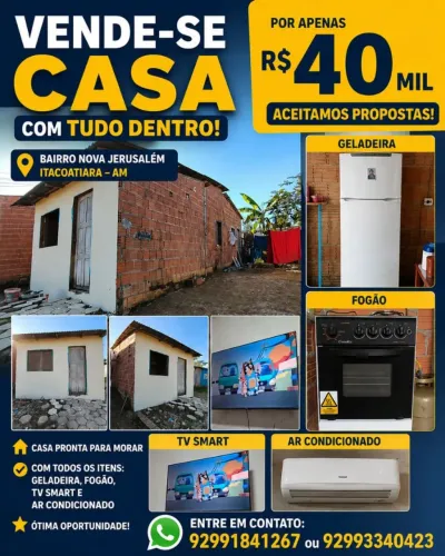 Vende-se casa na nova Jerusalém casa bem localizada