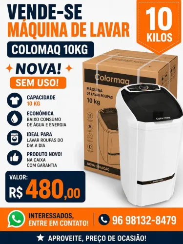Maquina de  lavar nova marca colormaq  10k
