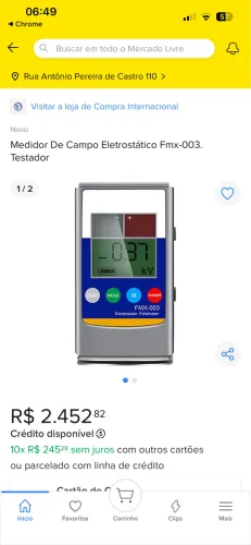Medidor De Campo Eletrostático Portátil Lcd Fmx-004,