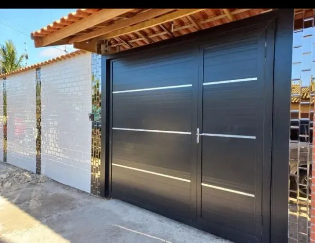 Portão Alumínio Preto - Sob Medida (Fabricante)