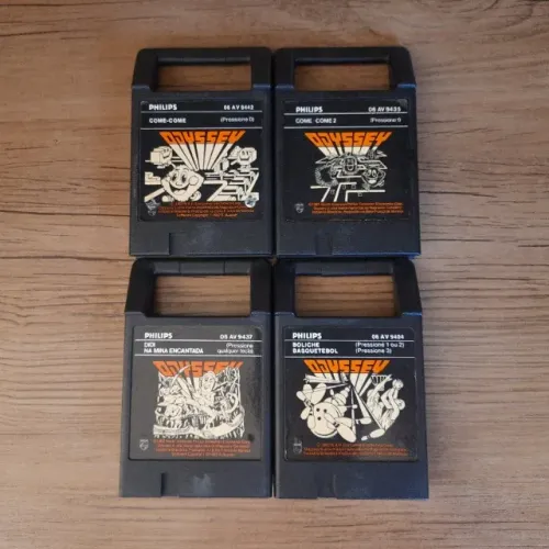 Lote com 4 jogos para Magnavox Philips Odyssey antigo anos 80