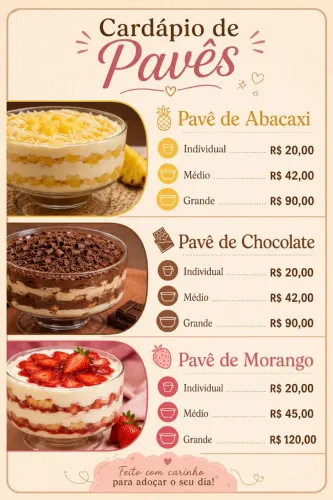 Doces sob encomendas