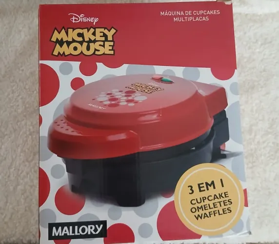 máquina de cupcake - waffle mickey mouse mallory 127v
