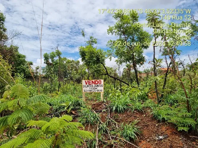 03 lotes juntos no Setor Mansões Águas Quentes. Total 1.800,00 m²