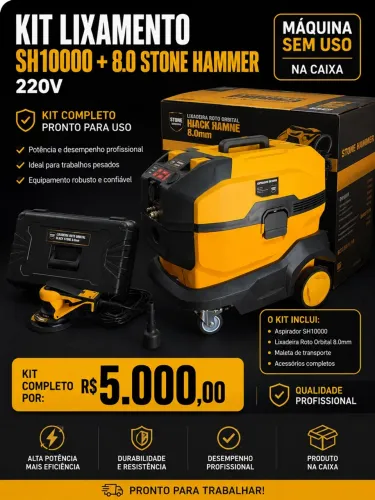 Kit Lixadeira zero pó