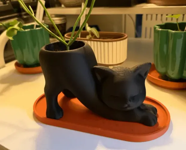 vaso gato espreguiçando