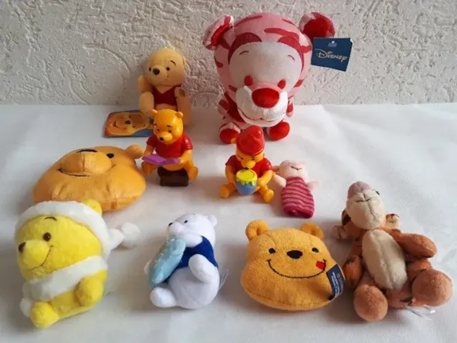 Kit 10 unidades Pelúcia Ursinho Puff E Tigrão Disney Trazido Do Japão