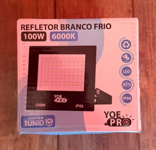 Kit com 5 refletor 100w 6000k 